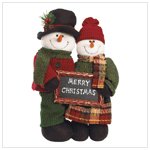PLUSH SNOWMAN COUPLE