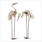 GAZING BALL CRANES GARDEN STAKES