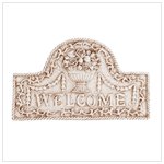 FLOWER BASKET "WELCOME" PLAQUE
