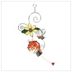 FLOWER AND BEE BIRD FEEDER