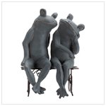 LOVING FROGS ON BENCH