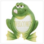 FROG WELCOME PLAQUE