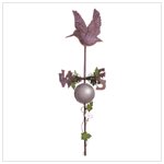HUMMINGBIRD WEATHERVANE WITH GAZING BALL