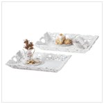 CARVED LEAF TRAY SET