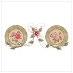 FLORAL PLATES WITH ROSE RACK
