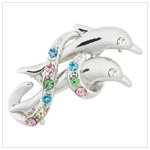 DOUBLE DOLPHINS PIN