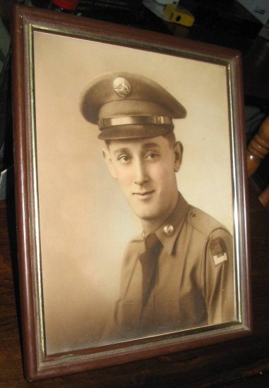 Framed photo WW2 2nd Army Soldier