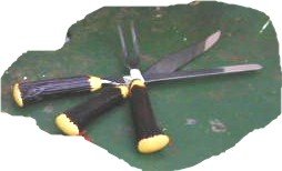 3 Piece Vintage Carving Set Antler Shaped Handles