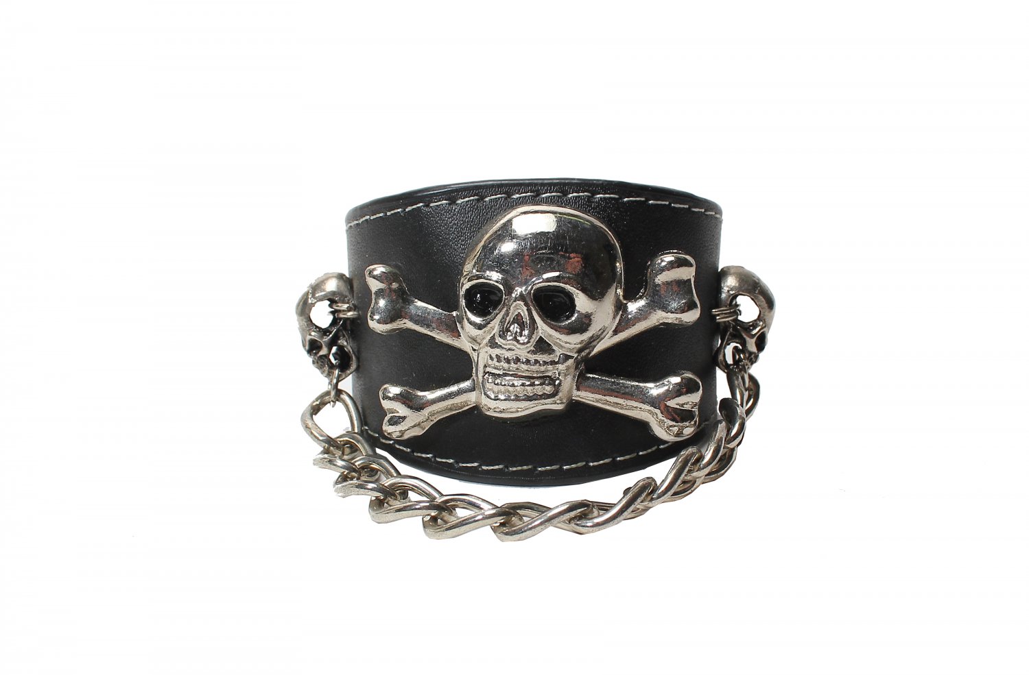Skull Gothic Bracelet Wristband Cuff Punk (B632R)