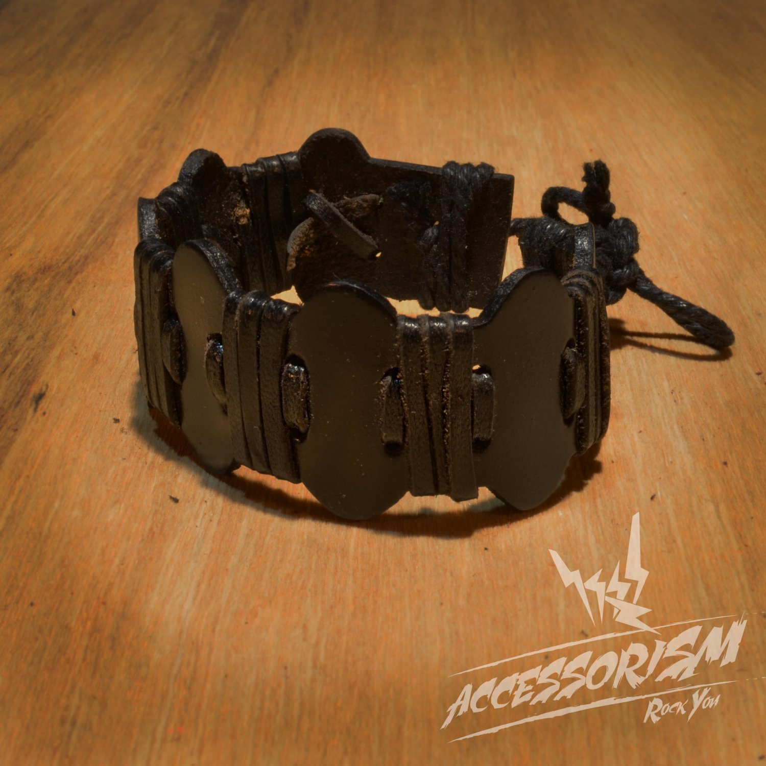Free Shipping Black Leather Bracelet (B652S)