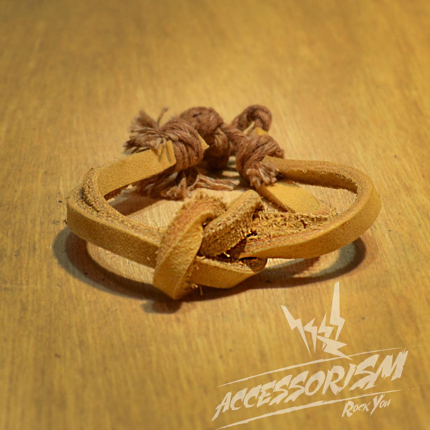 Free Shipping Light Brown Leather Bracelet (B650S)