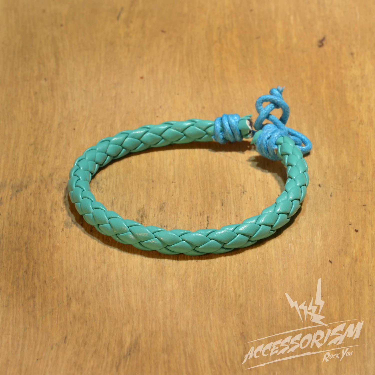 Free Shipping Light Blue Leather String Bracelet (B697S)