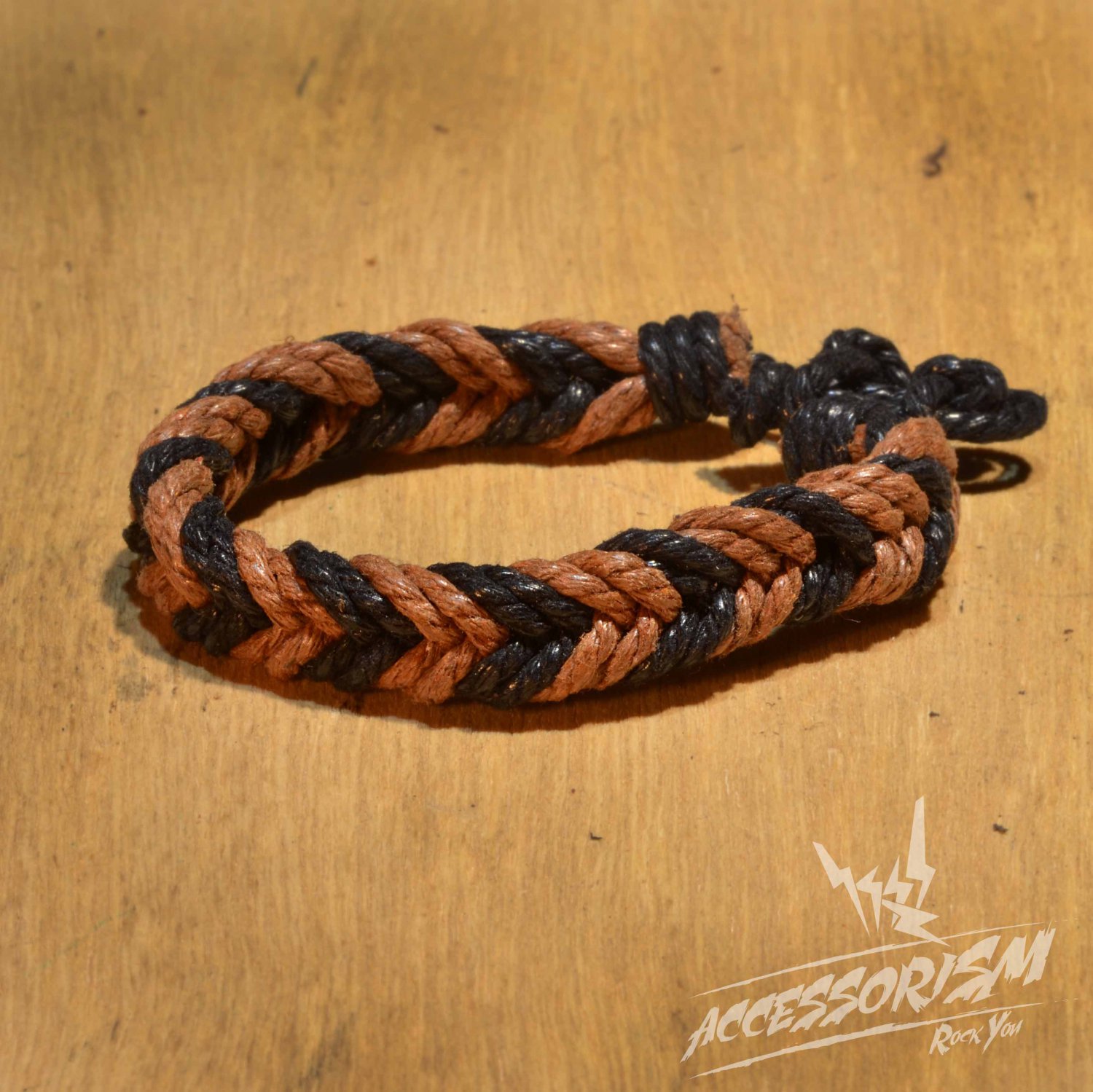 Free Shipping Light Brown & Black String Bracelet (B695S)