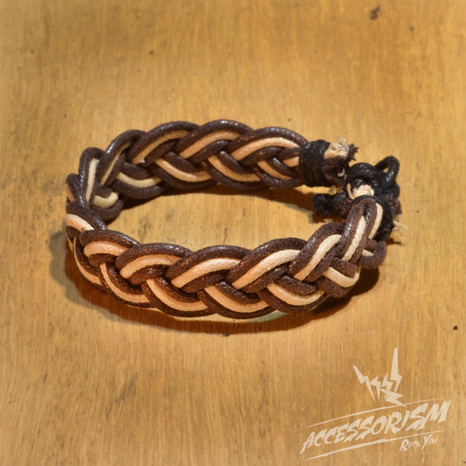 Free Shipping Brown & White String Bracelet (B693S)
