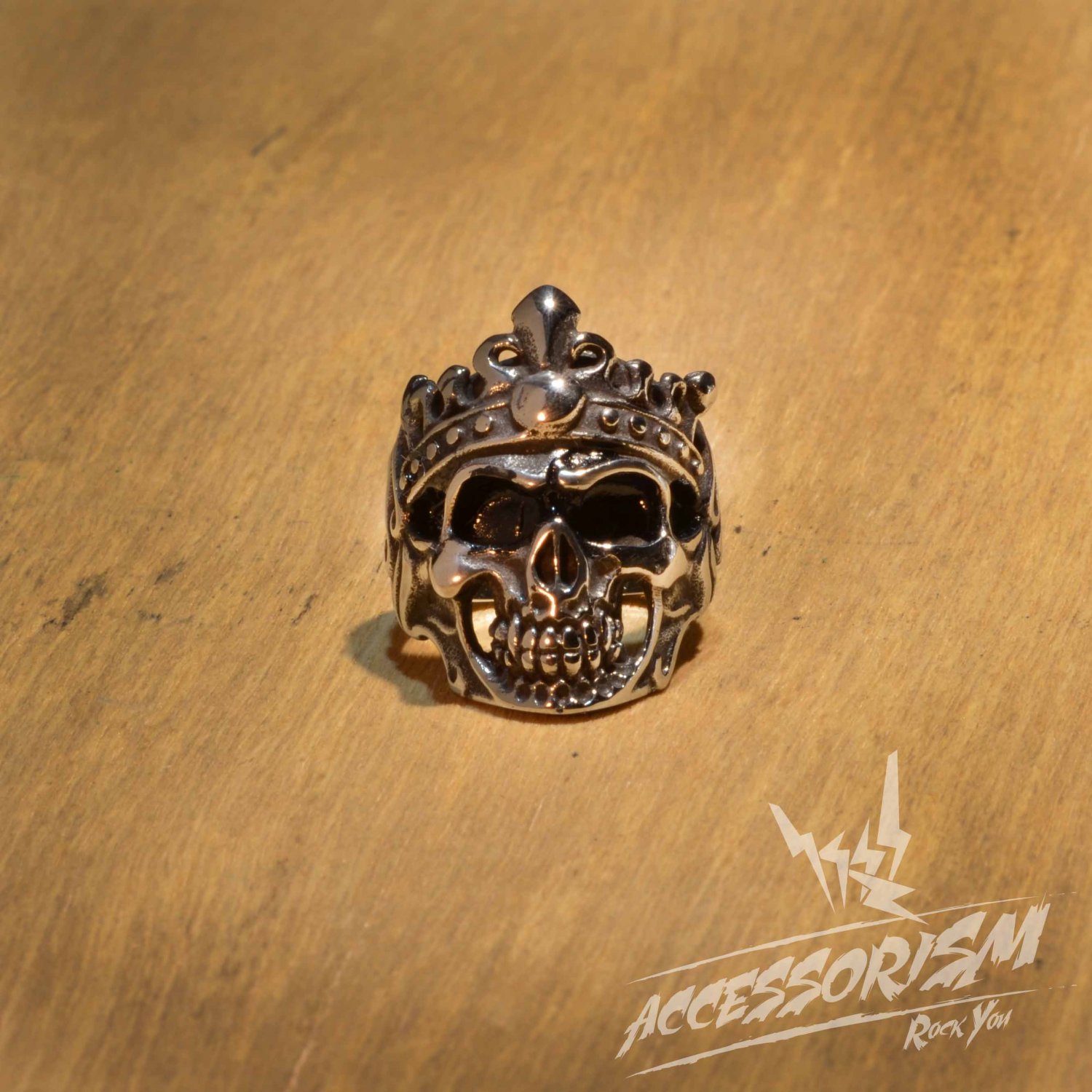 Free Shipping Steel Skeleton King Ring (R622R)