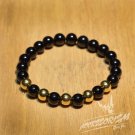 Free Shipping Black & Gold Bead Bracelet (B706S)