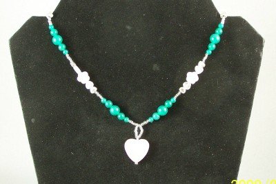 Green Onyx with Rose Quartz