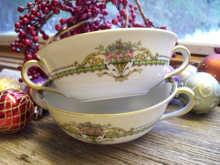 Set of 2 Noritake China PENELOPE Cream Soup Bowls