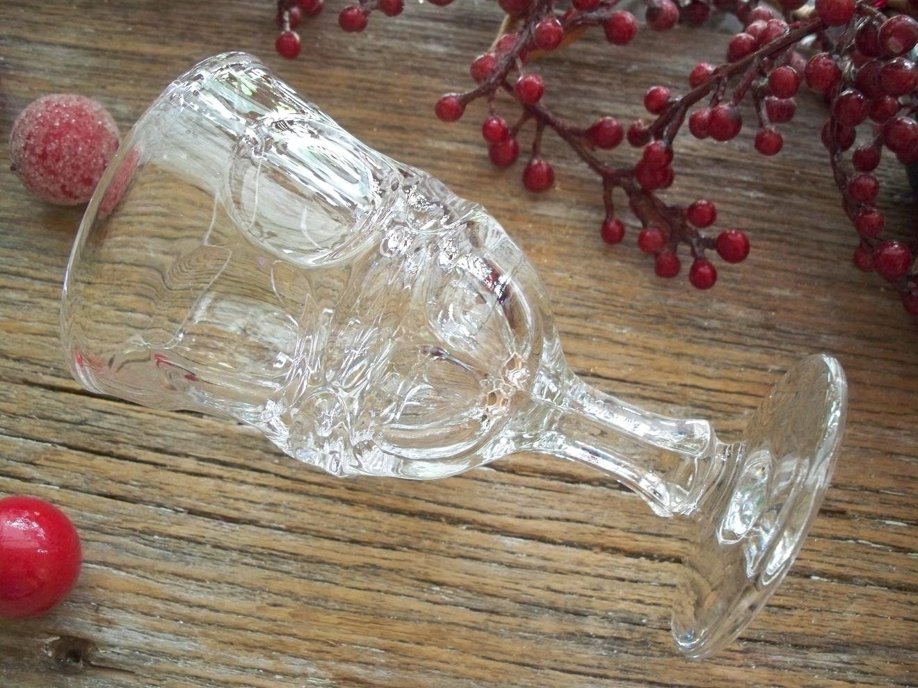 Set of 2 Fostoria Argus Clear Henry Ford Museum 4-7/8" Wine Glasses