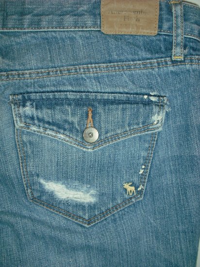 Sexy Abercrombie & Fitch Destroyed Jeans Sz 6 F2-312 AF