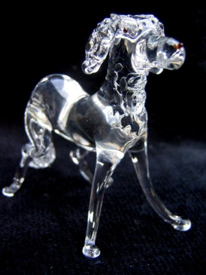 SALUKI DOG CRYSTAL GLASS MINIATURE FIGURINE