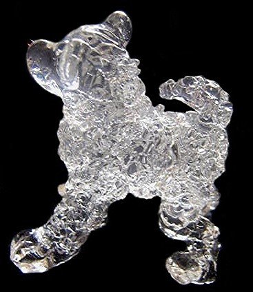 CHOW CHOW DOG CRYSTAL GLASS HANDMADE MINIATURE FIGURINE