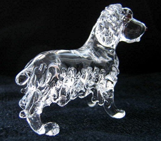 ENGLISH COCKER SPANIEL DOG CRYSTAL GLASS MINIATURE