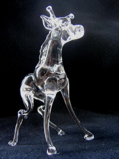 GIRAFFE CRYSTAL GLASS COLLECTIBLE MINIATURE FIGURINE