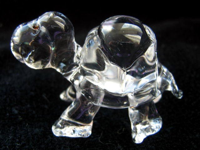 TURTLE CRYSTAL GLASS COLLECTIBLE MINIATURE FIGURINE