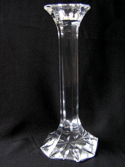 PILLAR SHAPED CRYSTAL GLASS CANDLEHOLDER