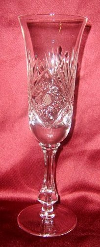 CRYSTAL GLASS CHAMPAGNE FLUTES (SET OF 6 PIECES)