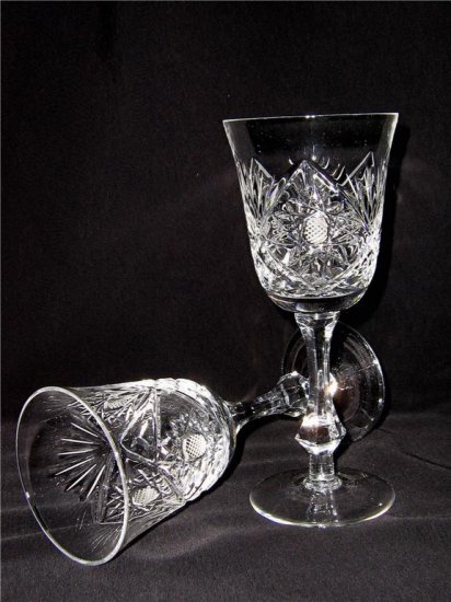 WHITE WINE HANDCUT CRYSTAL GLASSES (SET OF 6)