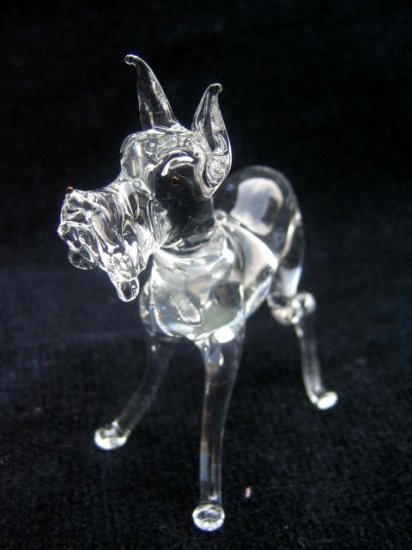 GREAT DANE CRYSTAL GLASS MINIATURE FIGURINE