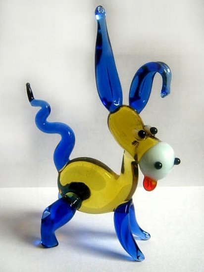 UKRAINIAN MURANO / DONKEY ART GLASS LAMPWORK MINIATURE
