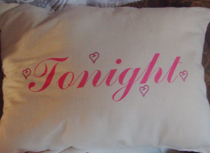 Couples Muslin Pillow handcrafted Tonight