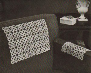 Chair Back and Seat Cover 1952 Crochet Pattern