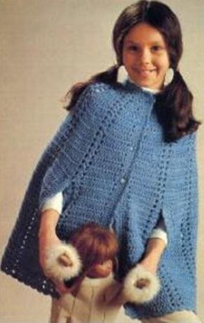 Online Crochet Patterns | Girls Poncho Crochet Pattern