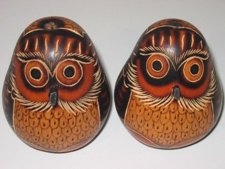 Gourd Owls - Pair
