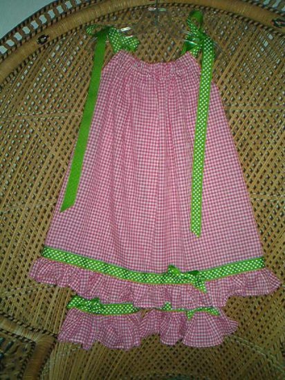Custom Boutique Hot Pink-Lime Pillowcase Dress Set-2,3,4