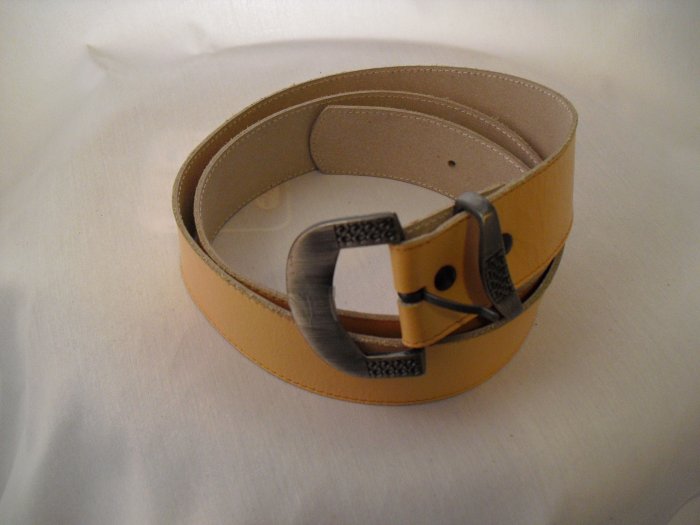 cognac cowhide leather belt