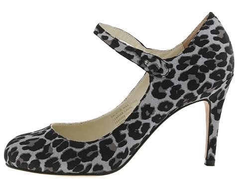 Type Z Womans Size 7.5 8 Shoes Strappy Pumps Heels Leopard Animal Print Satin Leather Black Silver