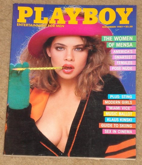 Playboy Magazine - November 1985 Mensa Women, Sting, Don Johnson, Klaus Kinski, sex in cinema