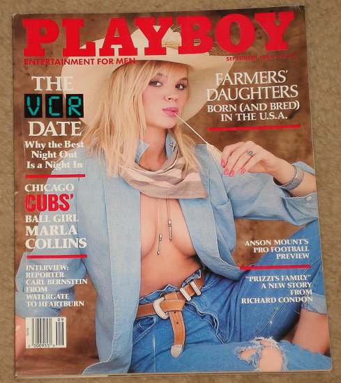 Playboy Magazine - September 1986 Marla Collins, VCR dating, Gregory Hines, Carl Bernstein