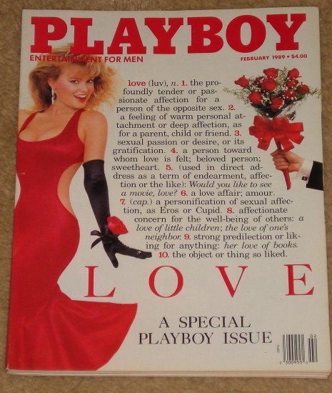 Playboy Magazine - February 1989 all about love, Bob Woodward, Andrea Marcovicci, cooking, drinking