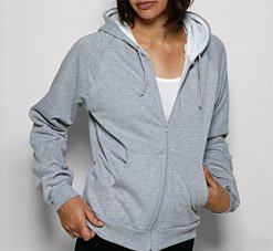 American Apparel 5452 Small Heather Grey/White