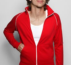 American Apparel 5455 Large Red/White