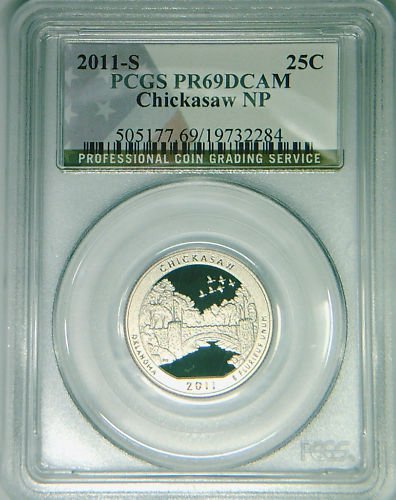 2011-S Chickasaw quarter PCGS PR69DCAM proof FLAG