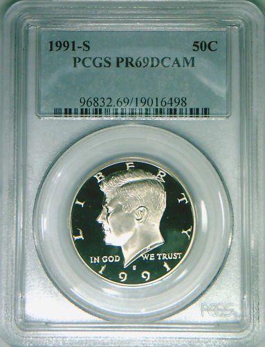 1991-S PCGS PR69DCAM Kennedy half dollar deep cameo