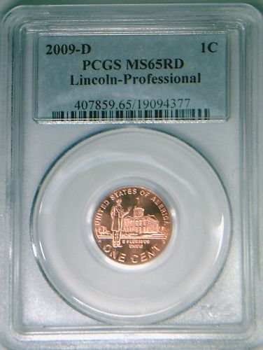 2009-D PCGS MS-65 RED gem Lincoln cent Professional