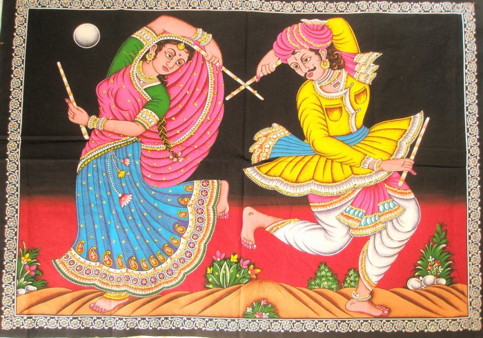 Rajasthan Folk Dance Large Decorative Tapestry Indian Sequin Wall Hanging Bohemian Home Decor India